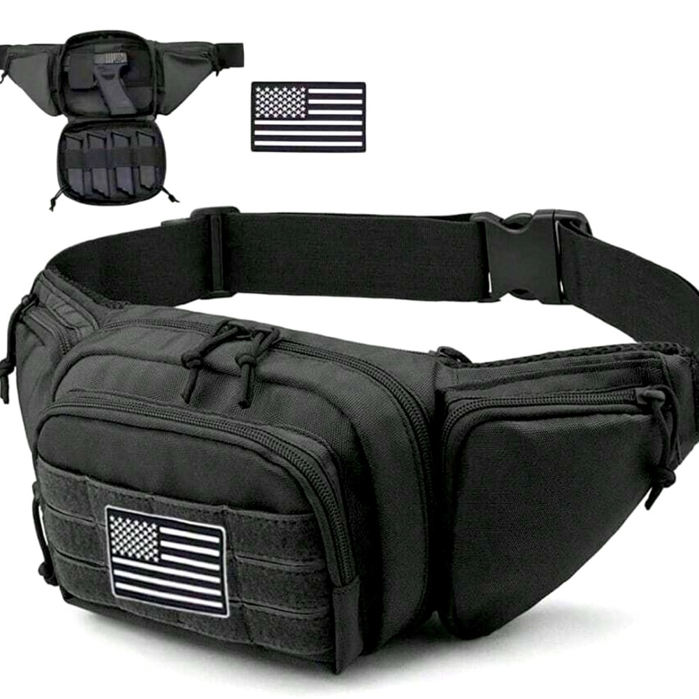 Tactical Black Waist Bag